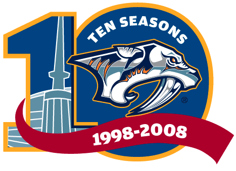 Nashville Predators 2008 Anniversary Logo t shirts iron on transfers